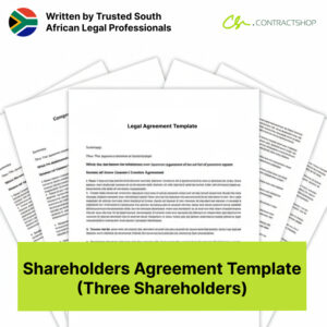 Shareholders Agreement Template (Three Shareholders)