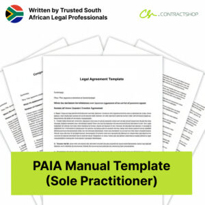 PAIA Manual Template (Sole Practitioner)